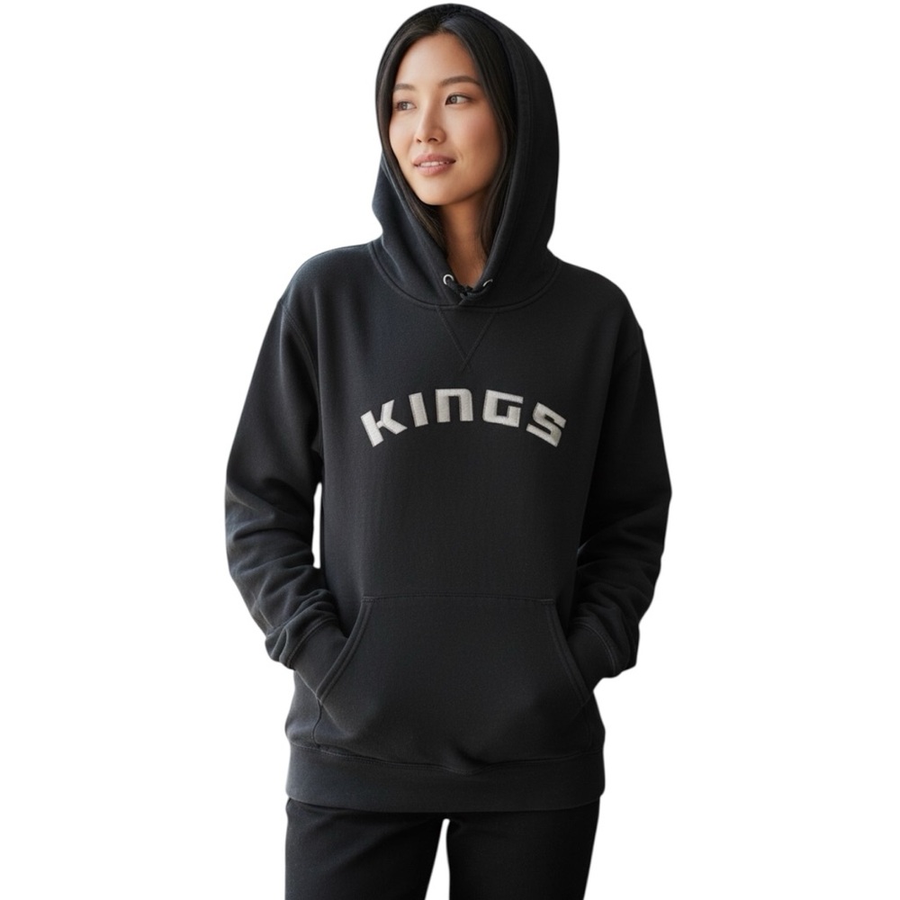LULULEMON SUPER RARE Black Scuba Los Angeles Kings Logo Hoodie Sweatshirt Size 6